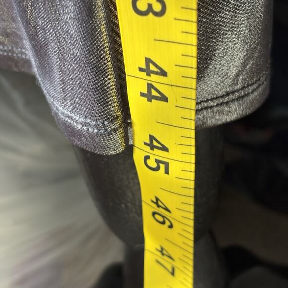 HALSTON HERITAGE Gown Women's Size 0 Gun Metal Shimmer Midi Strappy Sleeveless - Picture 10 of 10